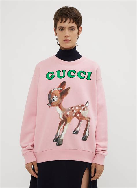 gucci pink bambi sweater|pink gucci sweatshirt.